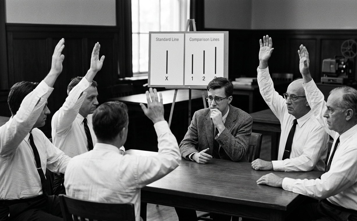 Conformidad Social: Por qué tu cerebro cede ante el grupo (y cómo recuperar tu criterio)